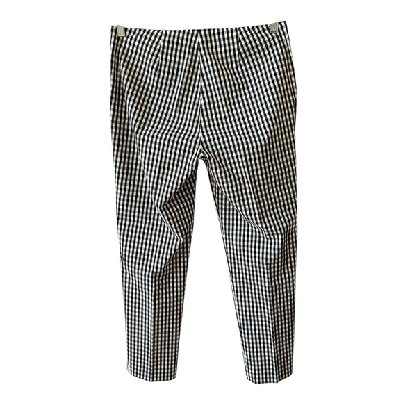 BROOKS BROTHERS GINGHAM PLAID STRETCH ANKLE PANT COTTON TWILL NATALIE FIT CHIC - Picture 5 of 12